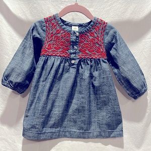 Tucker & Tate girls 9months embroidered dress with bloomer
